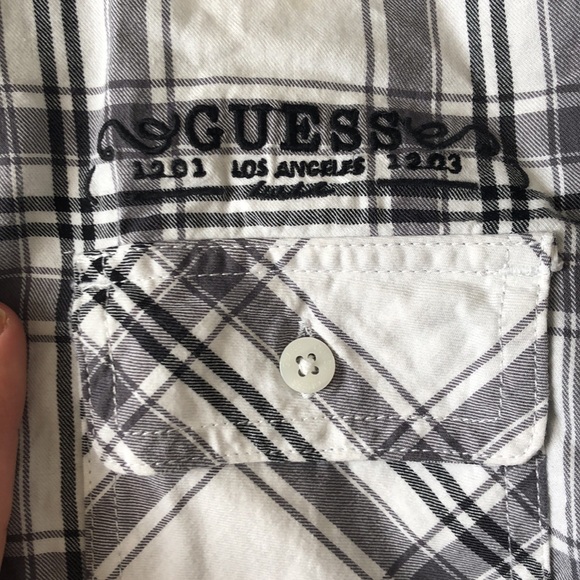 Grey and White Guess Polo Size 16/18 - Picture 2 of 4